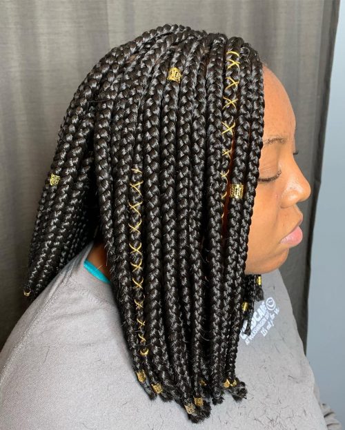 Short rubber braids