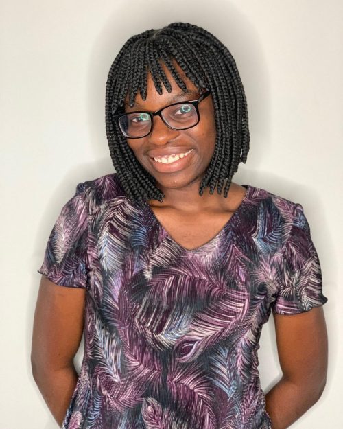 Short bob branded with explosions