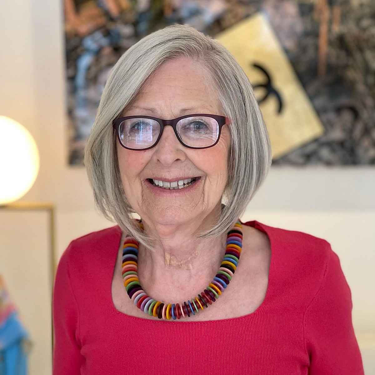 Short Bob Hairstyle With Glasses