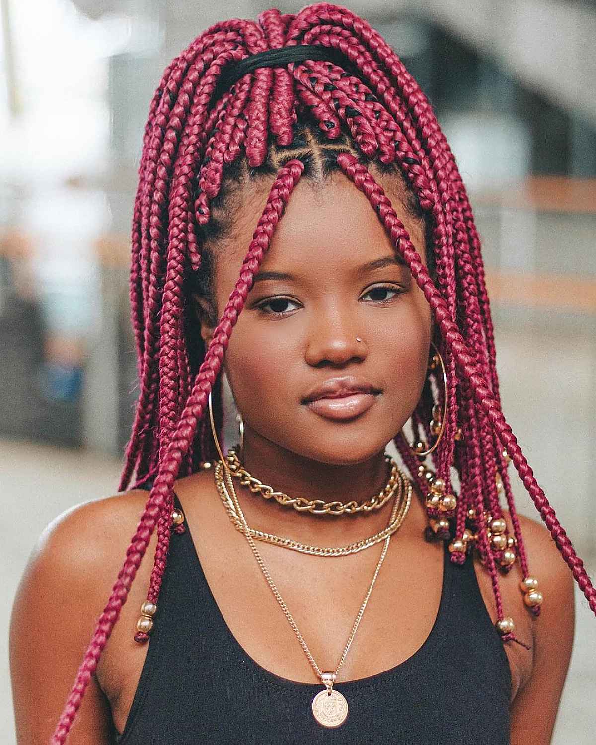 Burgundy Box Box ponytail horse