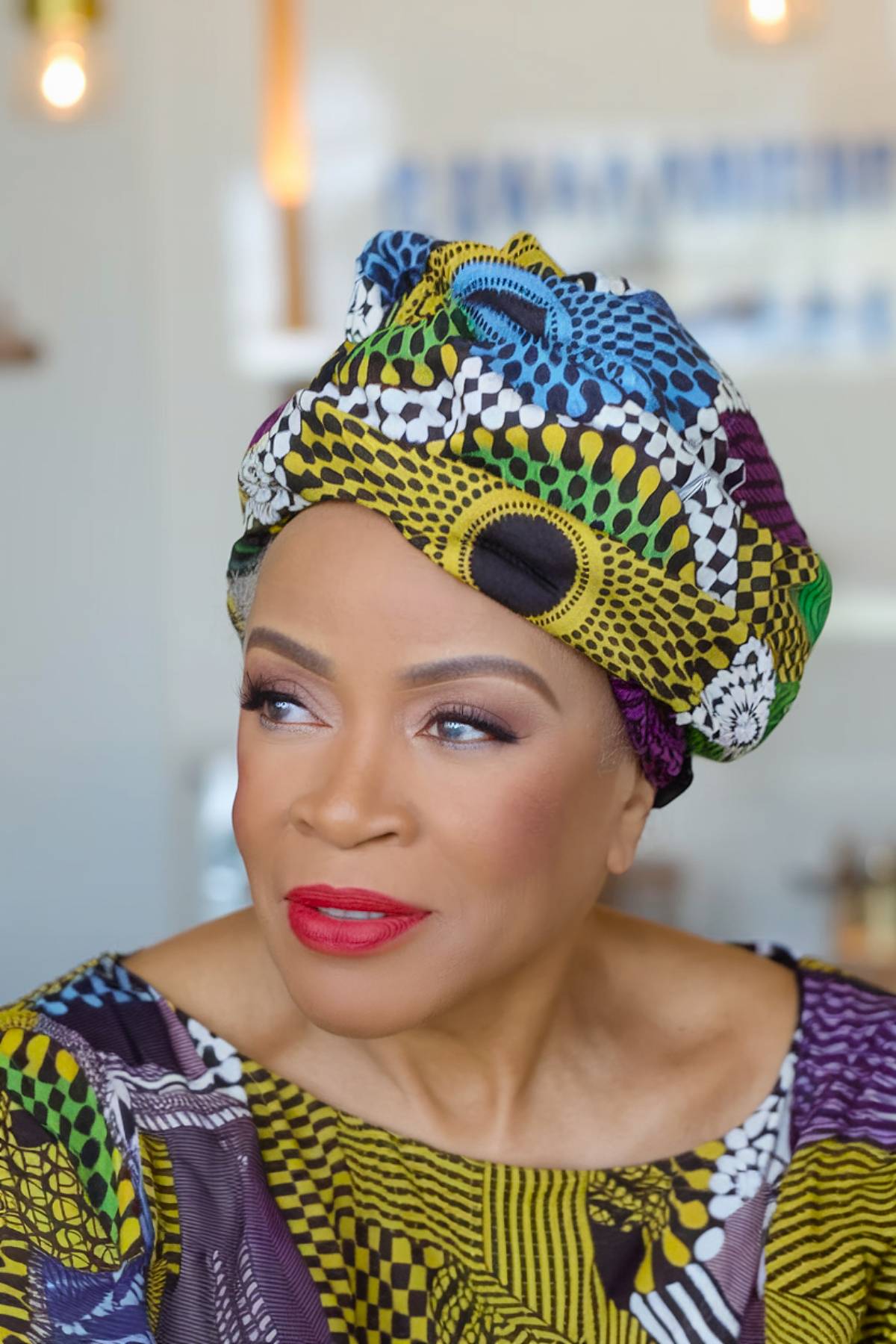The colored veil pattern for black women is more than 60