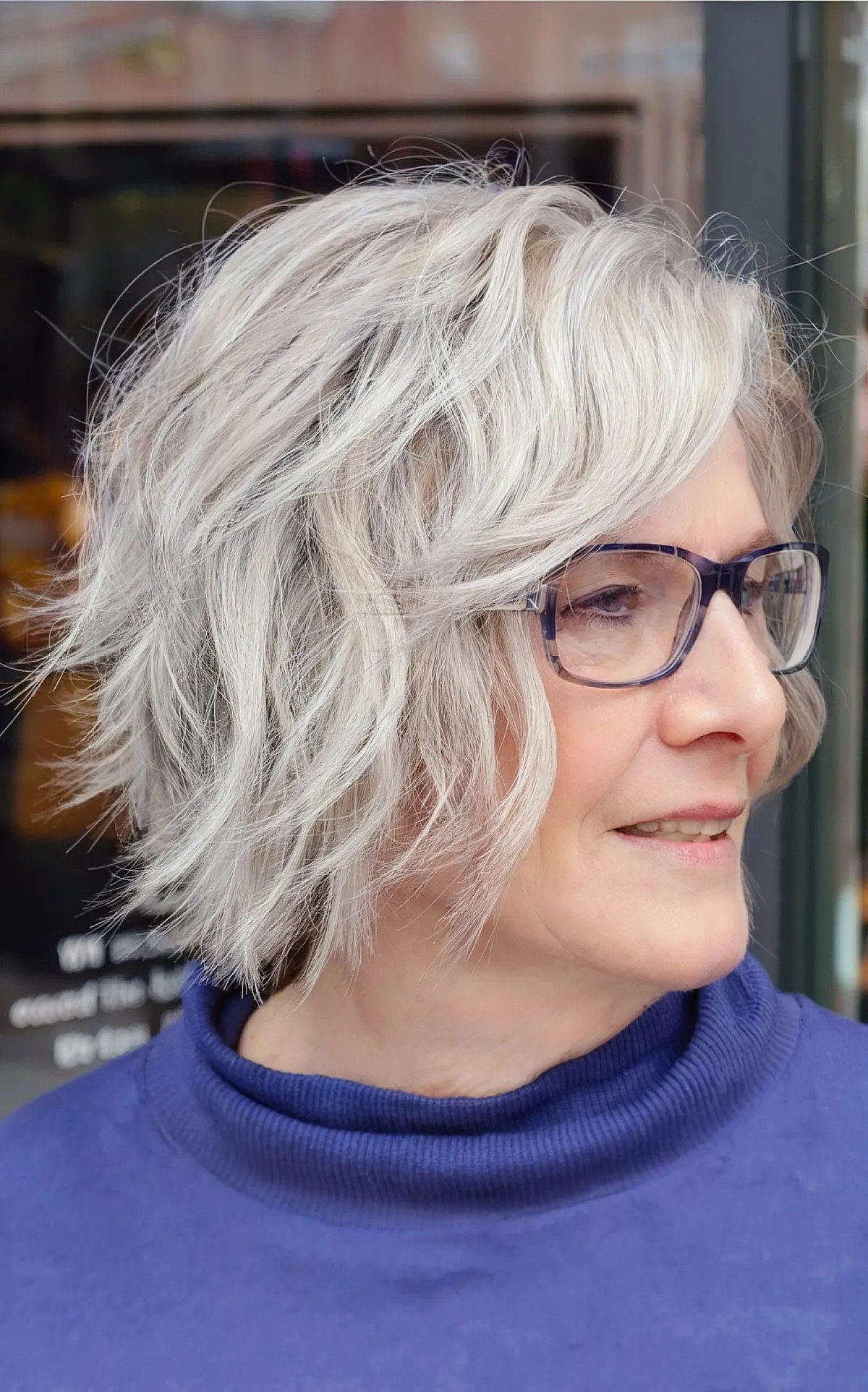 Textured Shaggy Bob with Piece-y Layers