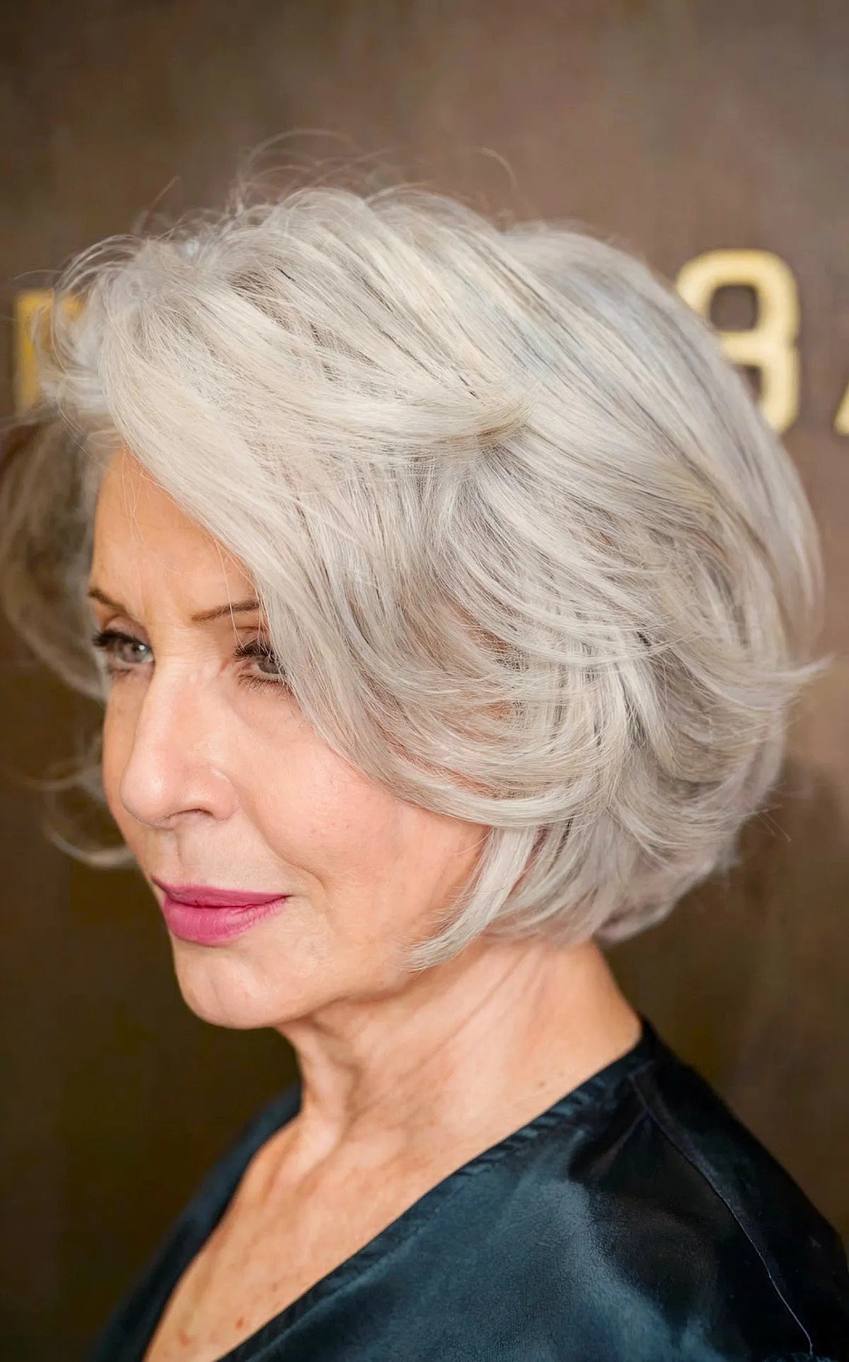 Feathered Bob with Side-Swept Bangs