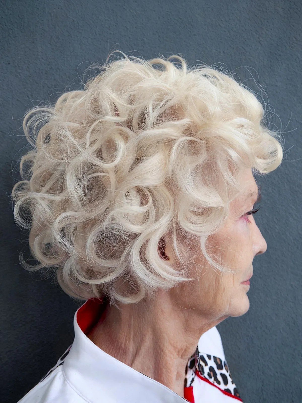 Curly Bob for White Hair