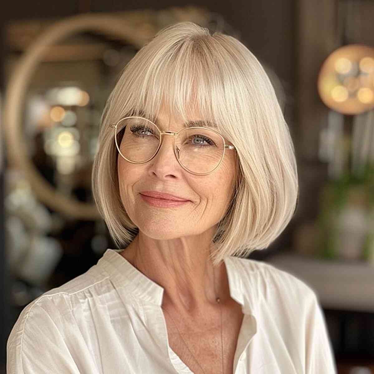 Cold pieces of chin chin for women more than 60 with blond hair