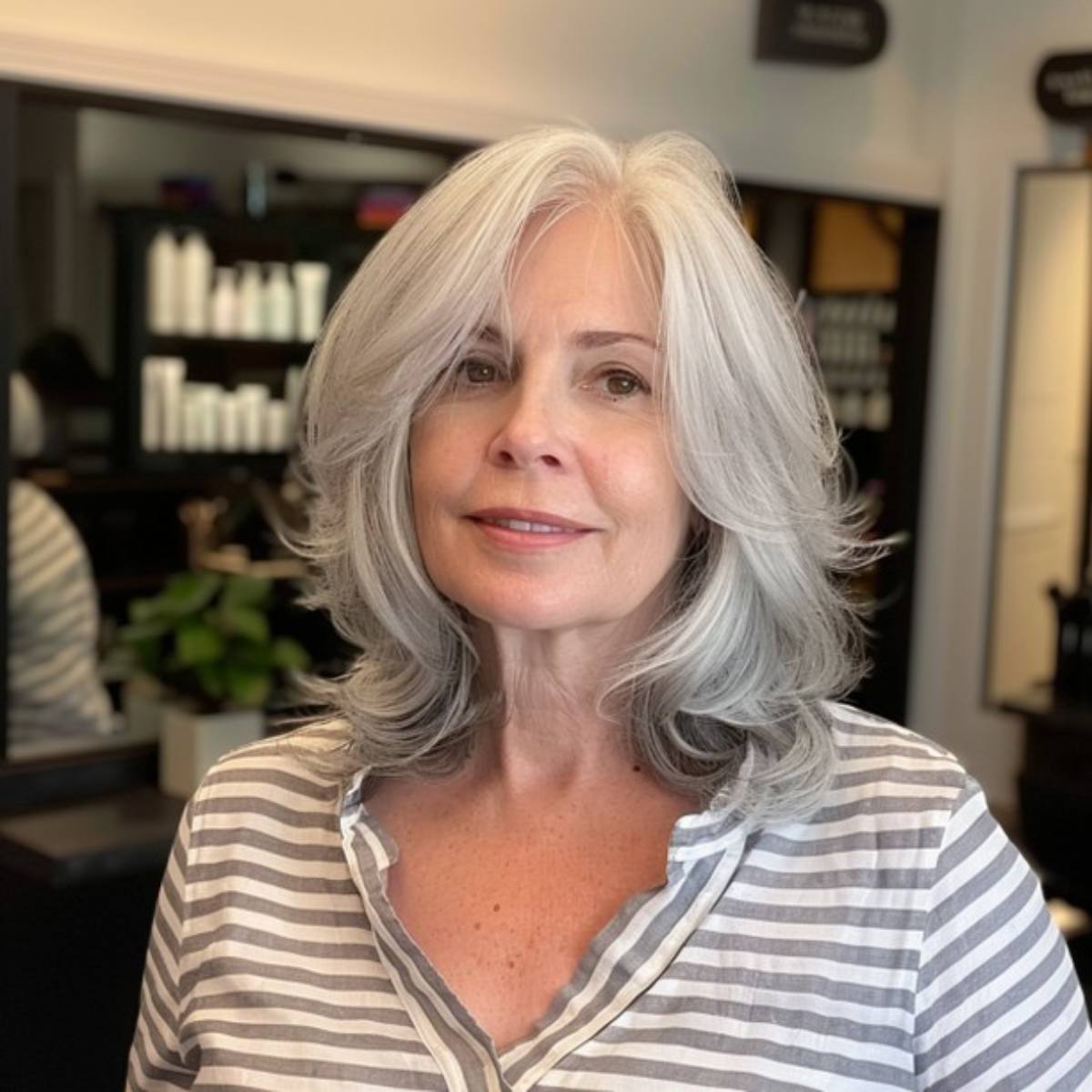 Seal the middle of the elegant length of older women over 60 years