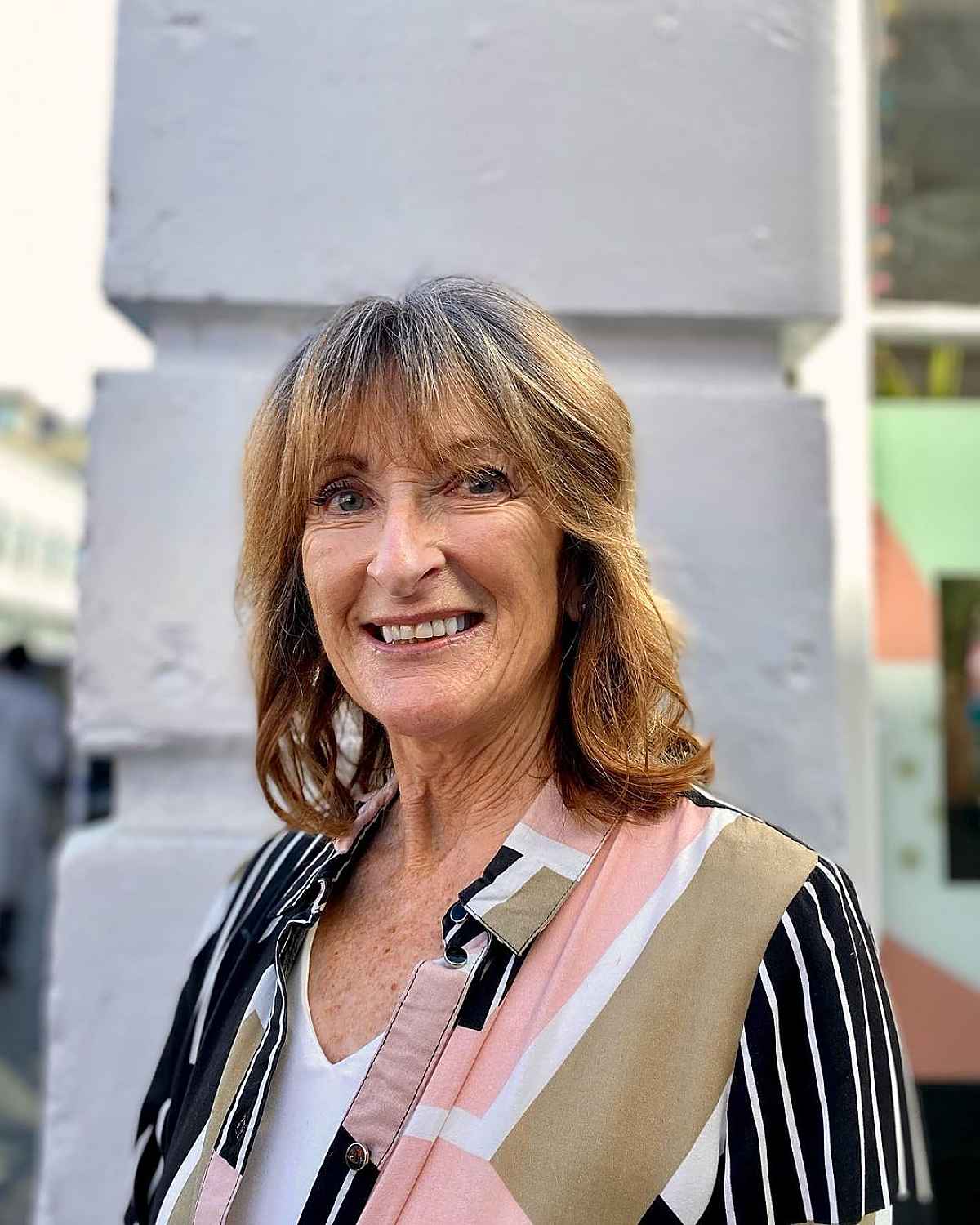 Cutting medium hair for thick hair a lady in her sixties