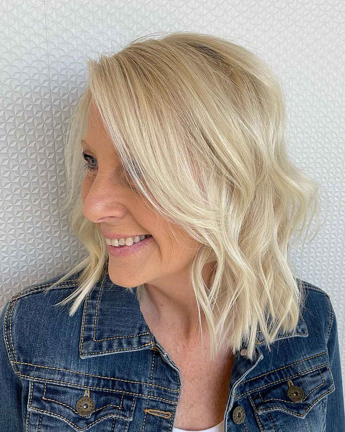 Loop layers for women over 60 years with thin hair
