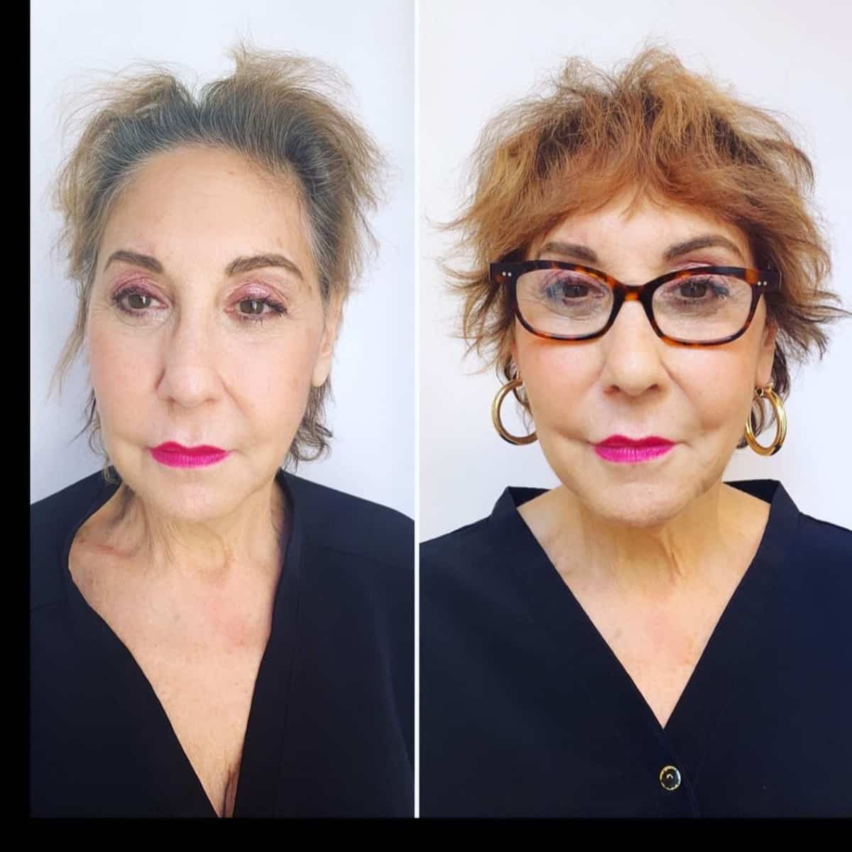 The average mantle bob for women over 60 years with short hair