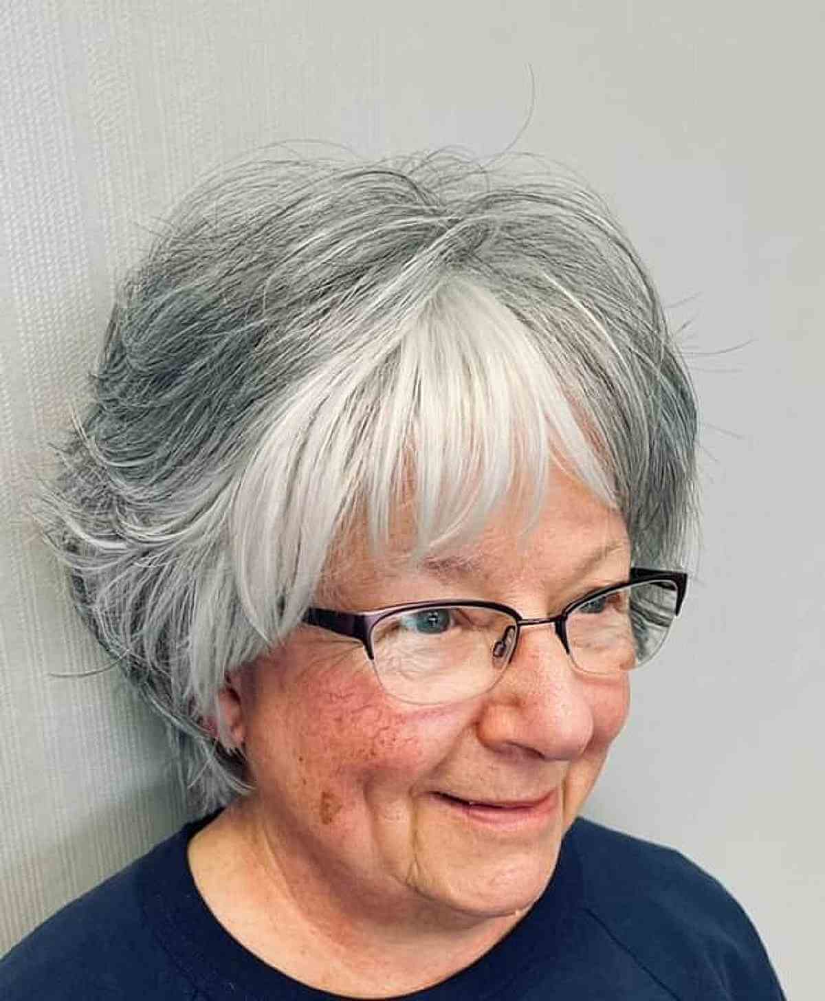 Bob Bob with explosions for gray hair