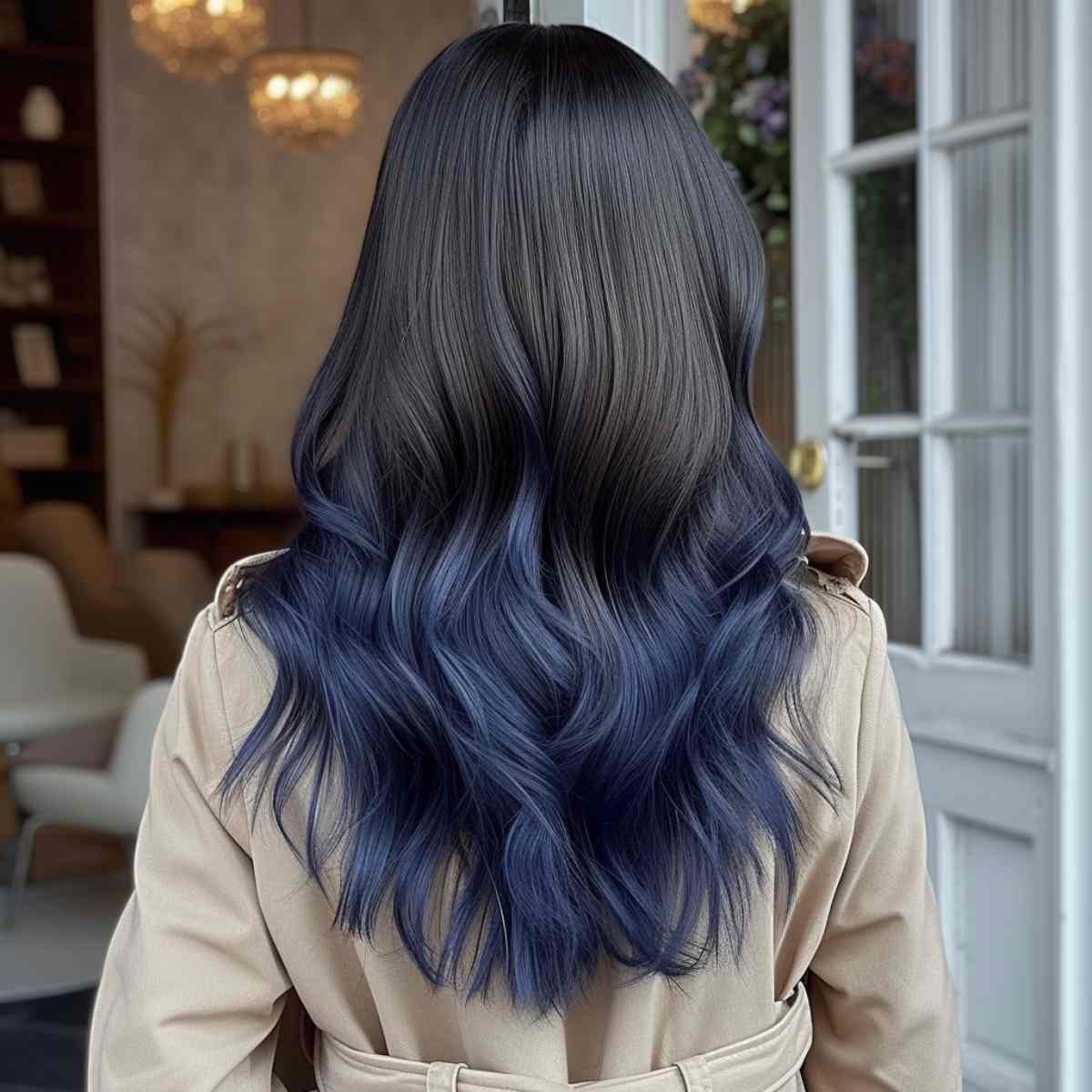 Dark blue ombre