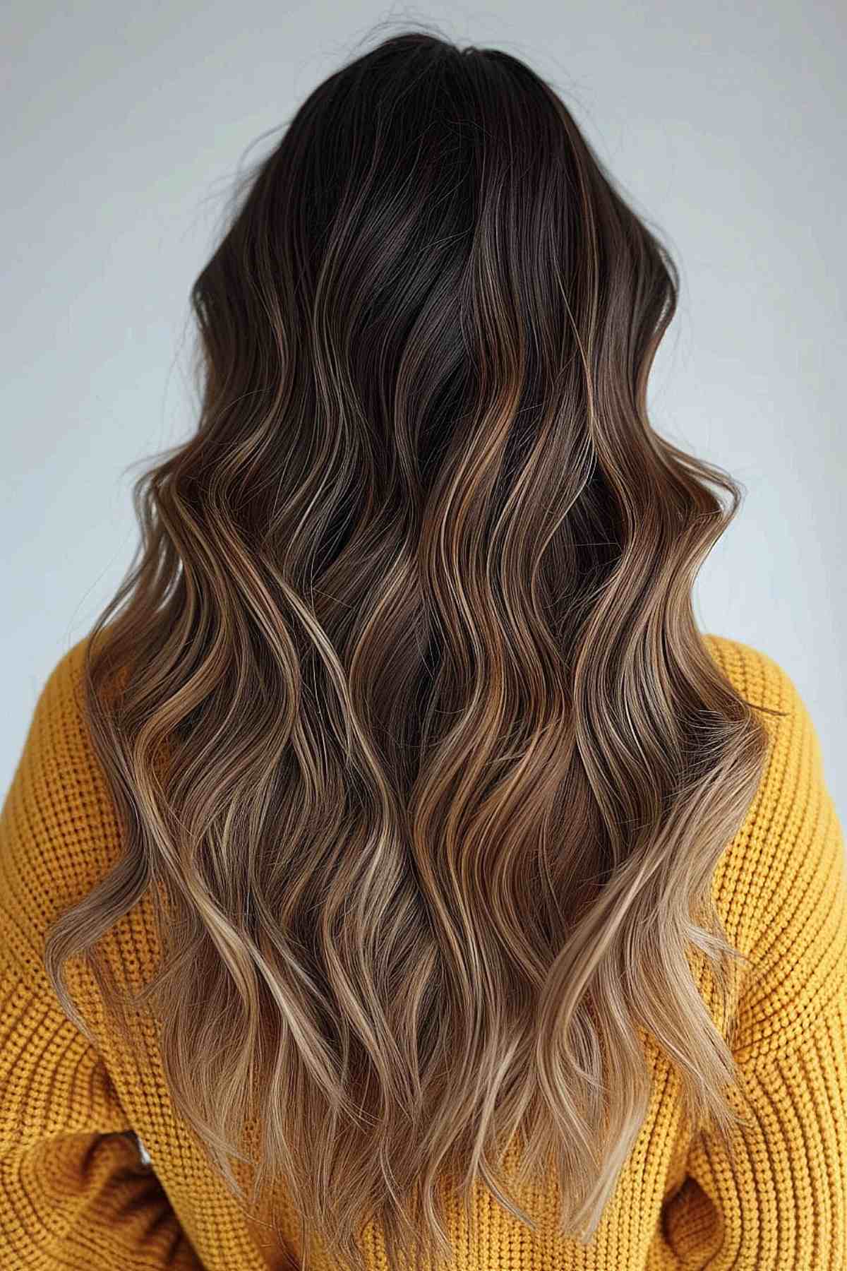 Dark brown ombre hair color