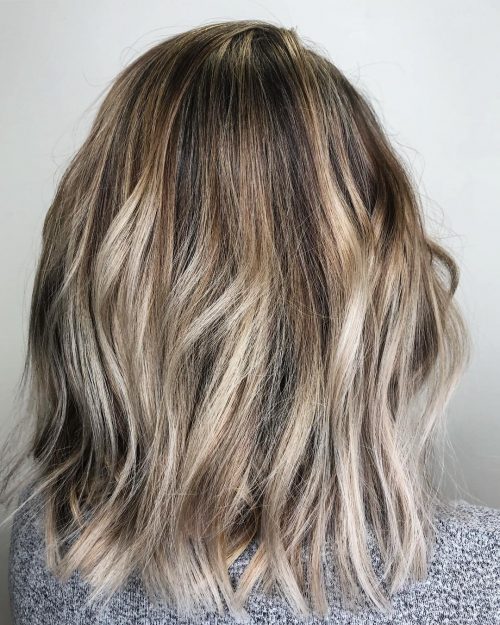 Dark brown to blonde ombre