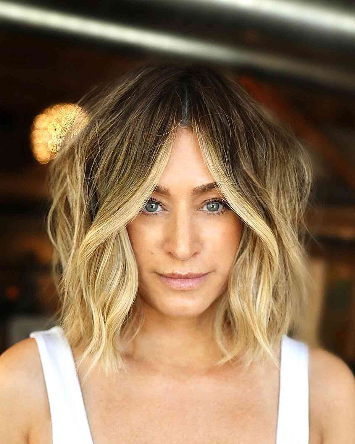 Dark to light ombre hair