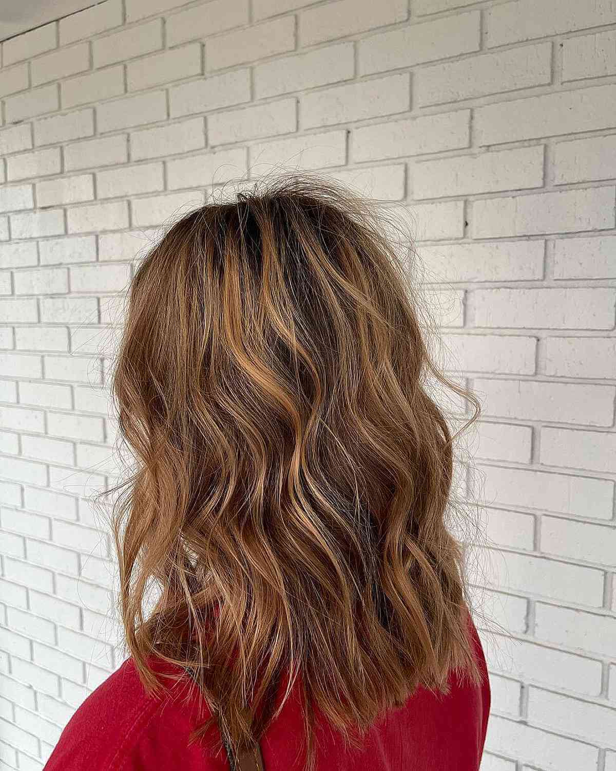 Strawberry blonde balayage highlights