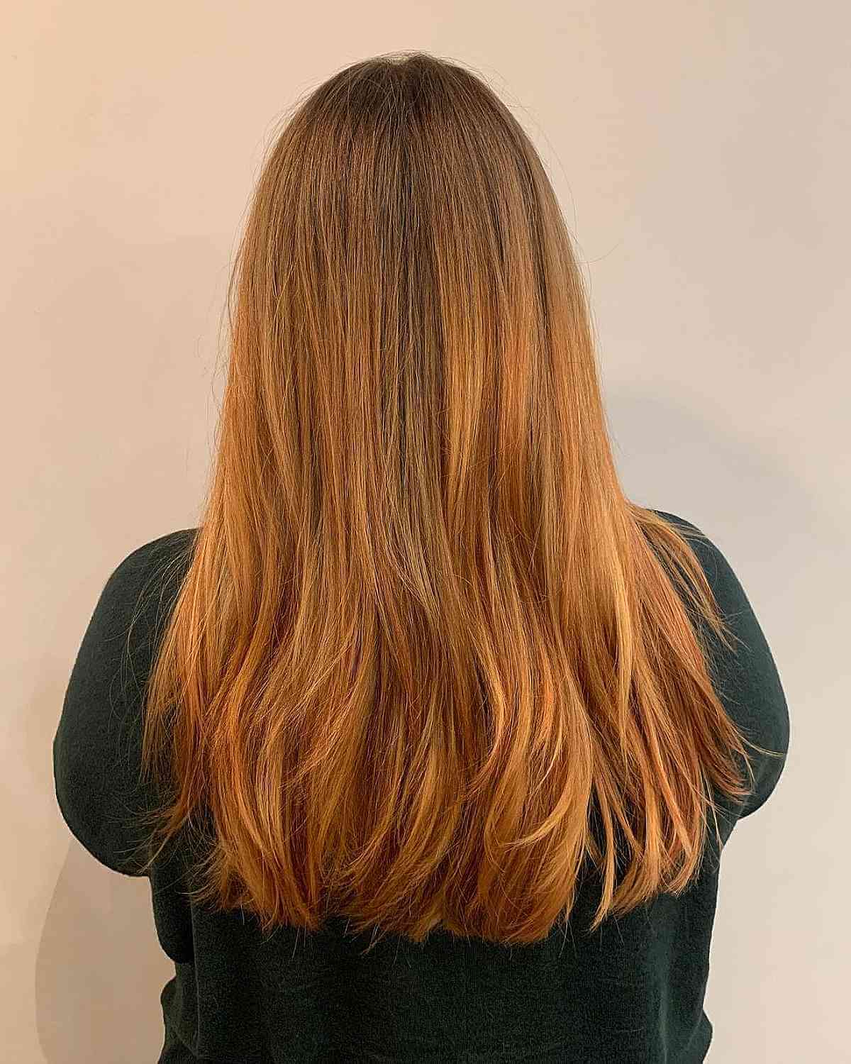 Copper strawberry blonde Balayage