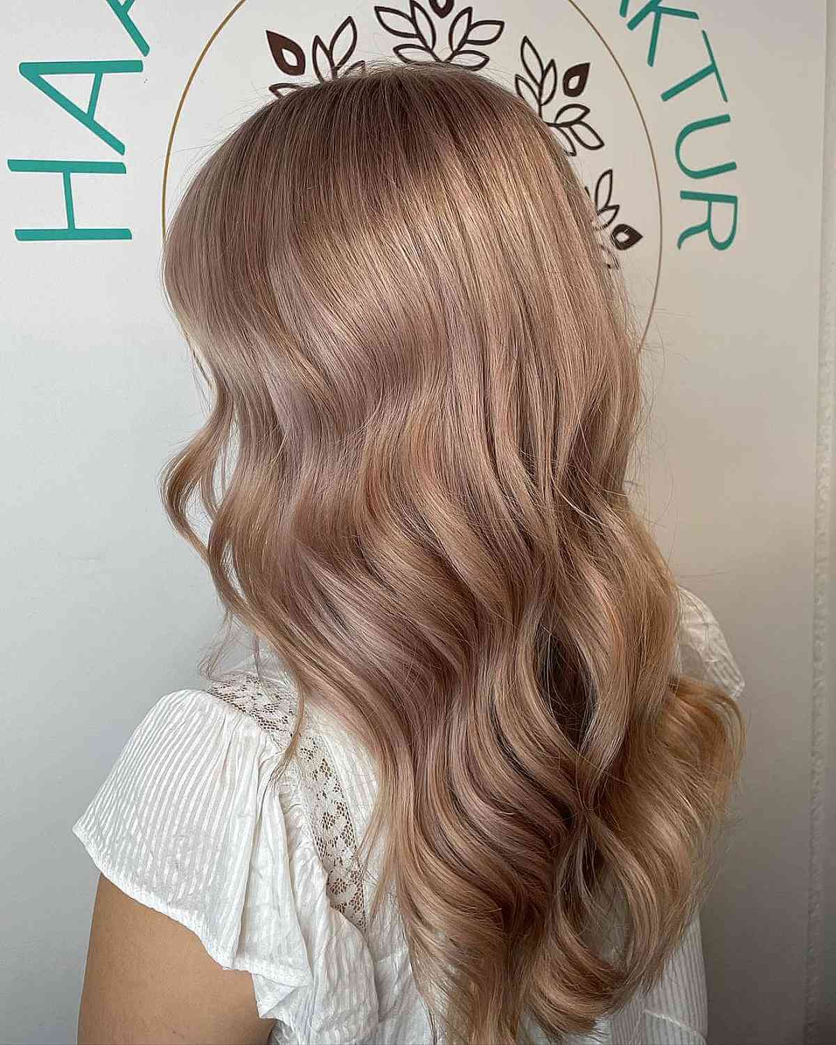 Soft balayage on strawberry barn hair