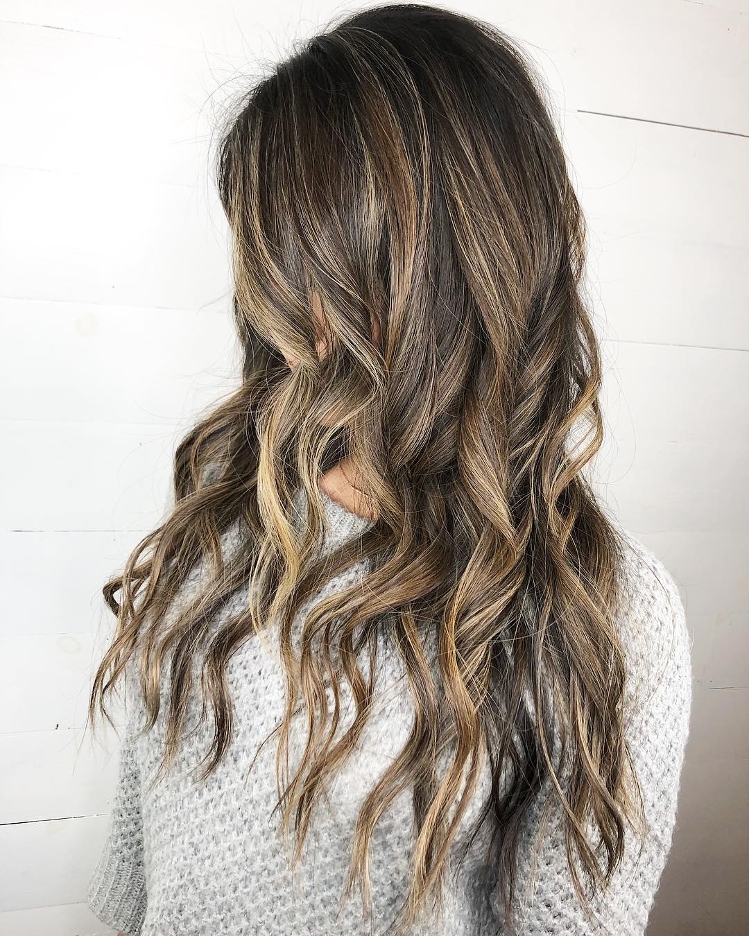 Beautiful ash caramel balayage