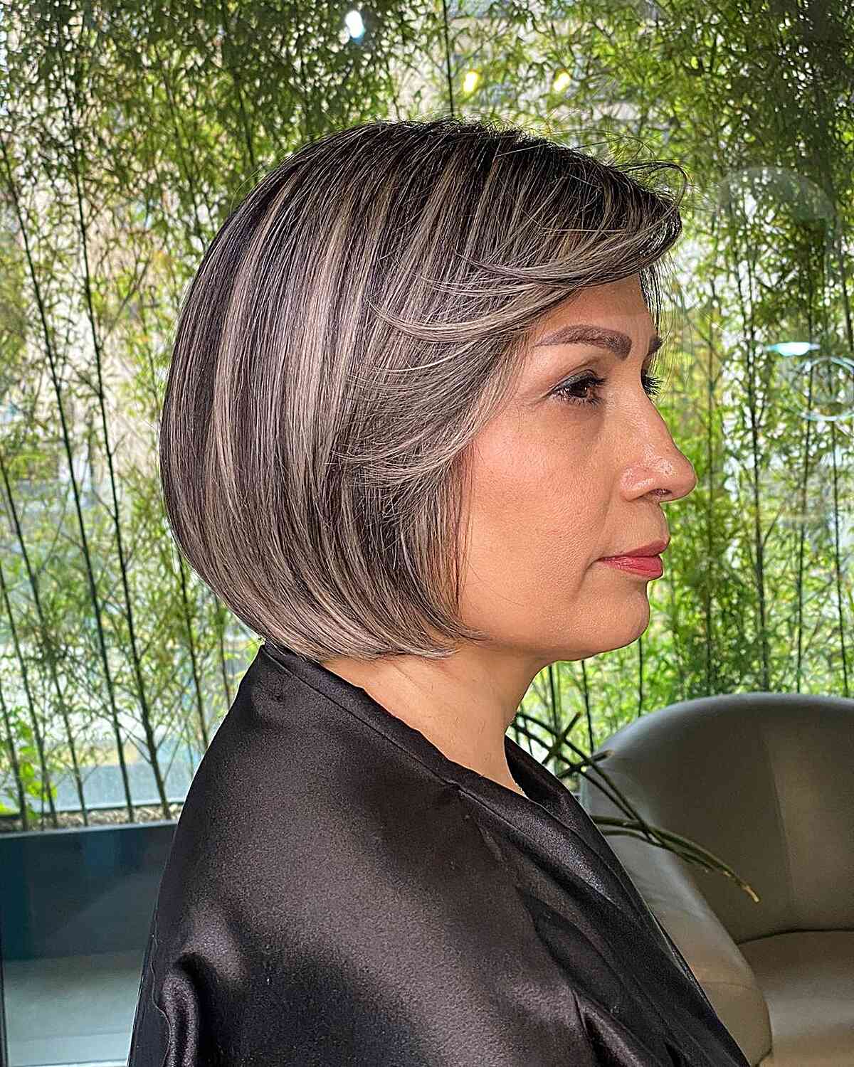 Lowlights for a Brown Bob Cut