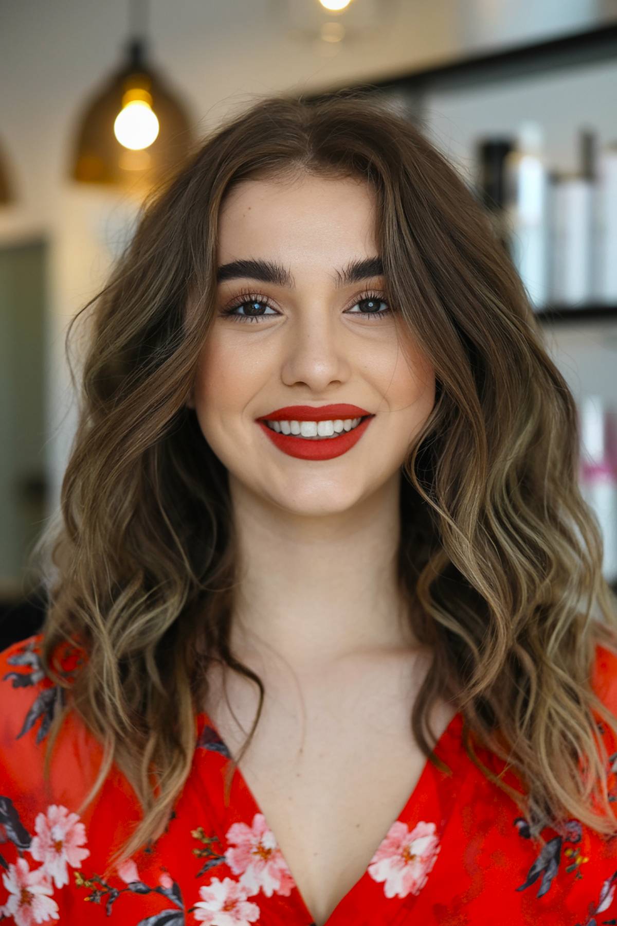 Wave -brown hair volume