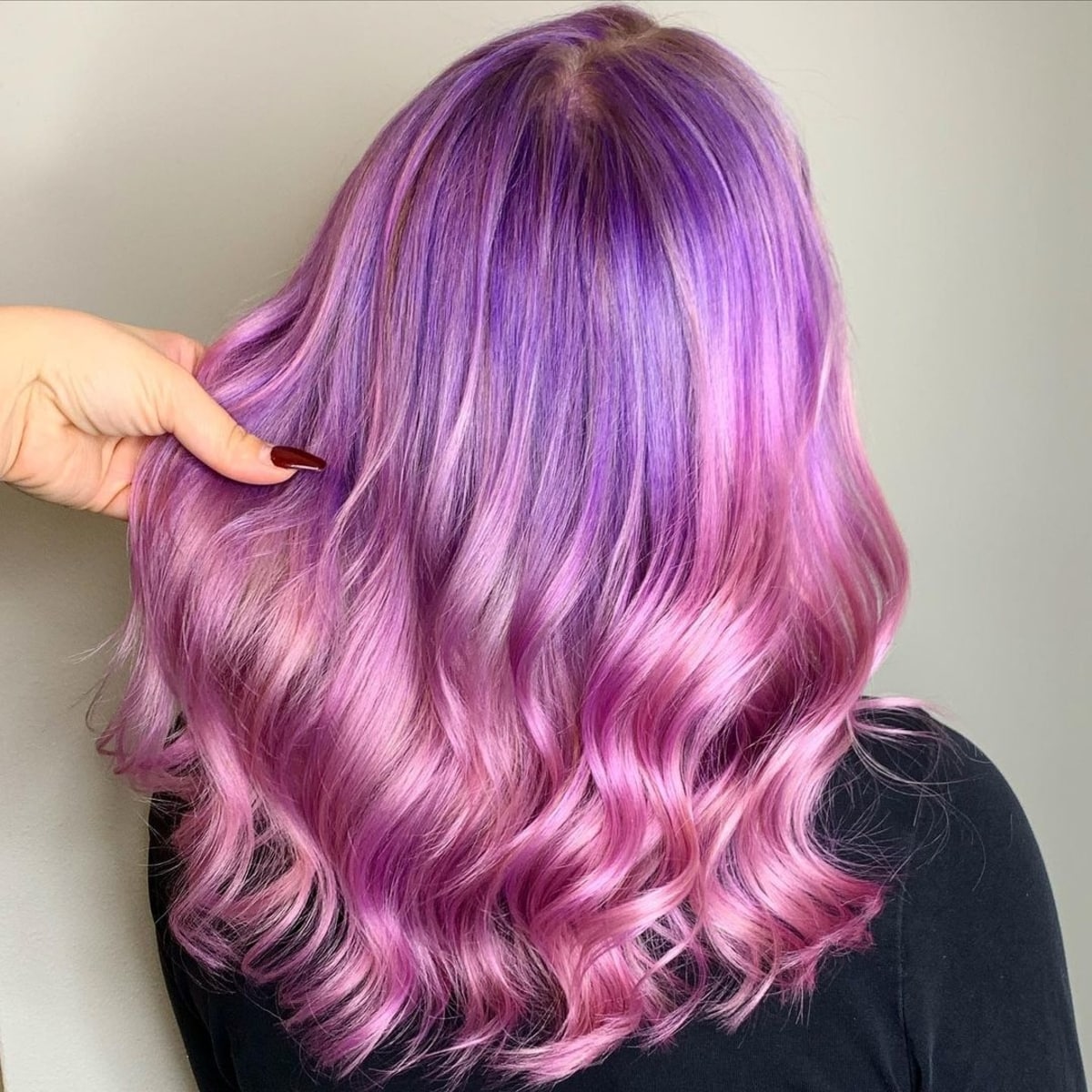 Lila bis rosa Ombre