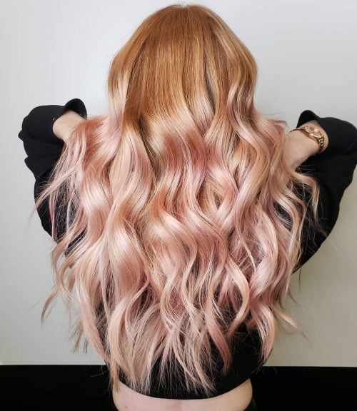 Leichte pastell rosa Haare