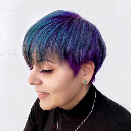 Electric Blue and Bright Purple