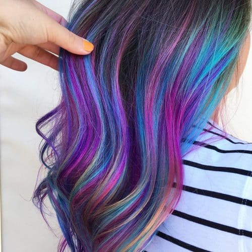 Pink and Blue-Purple Galaxy Colors