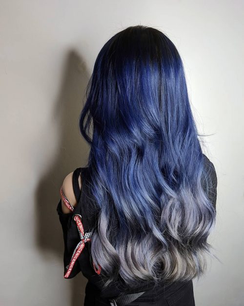 Denim blue & dark blue