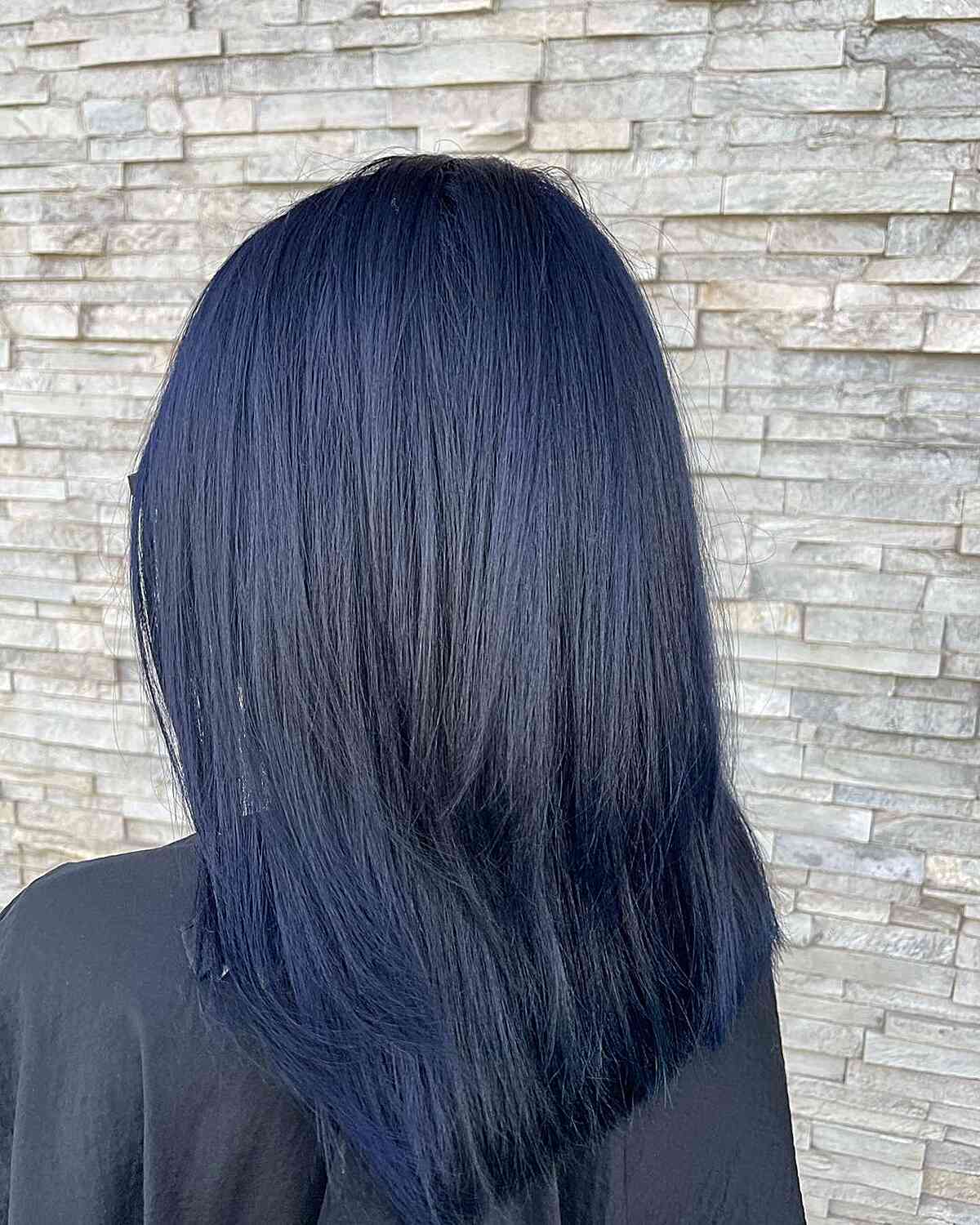 Deep blue for medium thick hair