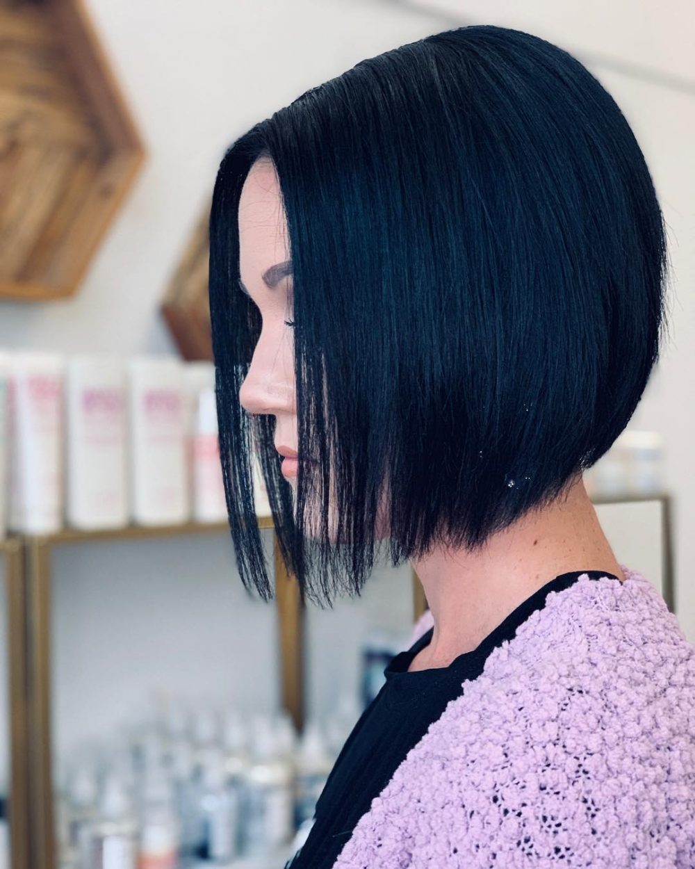 Refined midnight blue hair color