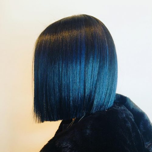 Midnight blue bob