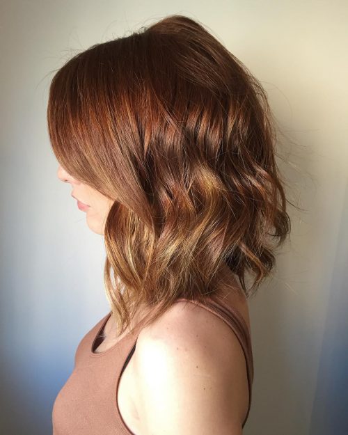 Casual Golden Brown Ombré