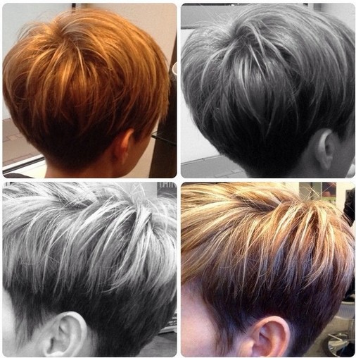 The color of elegant hairstyles for short hair 2015