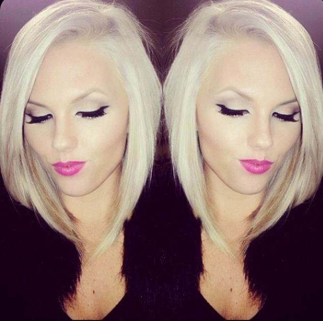Long -angle bob hairstyle