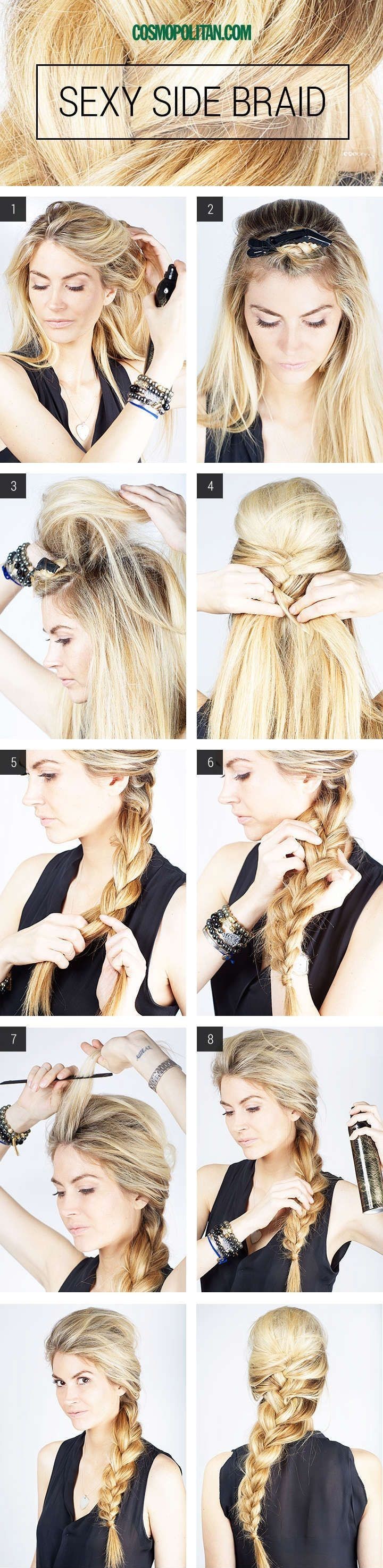 18 simple hairstyles for women: an exciting side braid