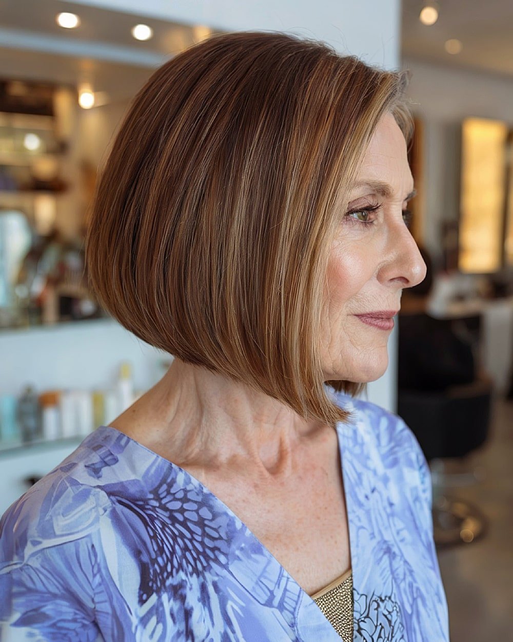Bob the corner for older women with elegant aspects and ends