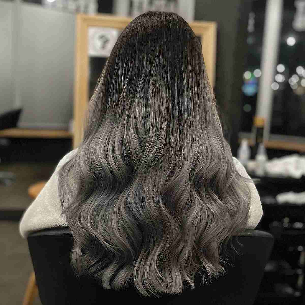 Dark gray ombre -Haarouch