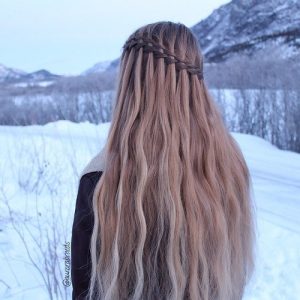 20 Gorgeous Waterfall Hairstyles: Cute Long Hair Styles