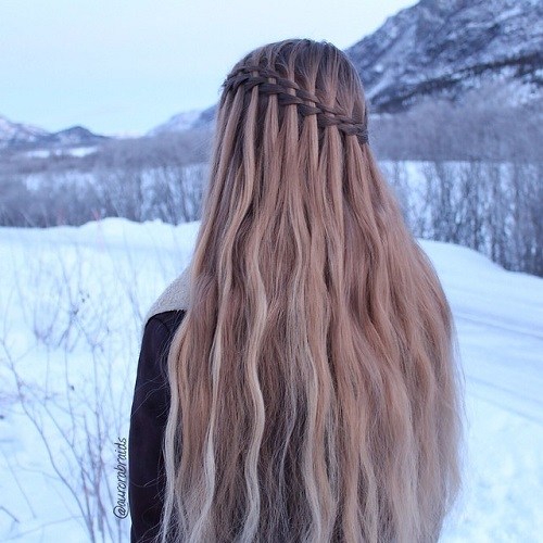 20 Gorgeous Waterfall Hairstyles: Cute Long Hair Styles