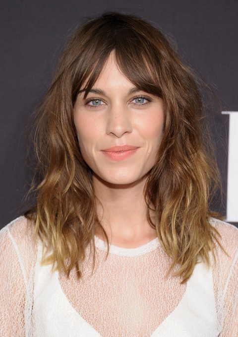2014 Alexa Chung Haircuts: Medium Ombre Hair Style
