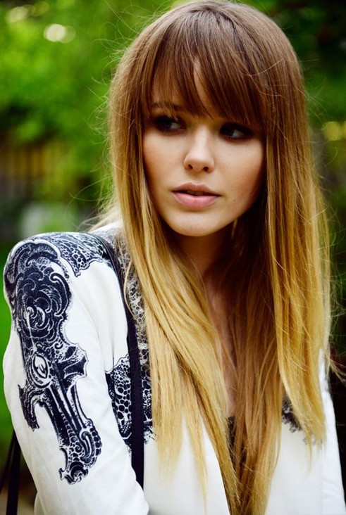 Long hairstyle - ombre, straight brown hair