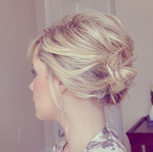 2014 messy Updo Hairstyle for short hair