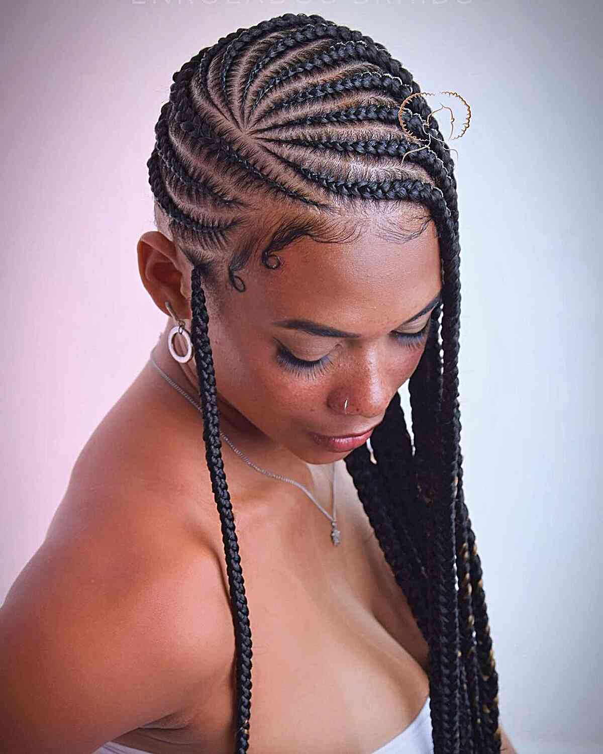 Beautiful lemon juice braids with children's hair for black women