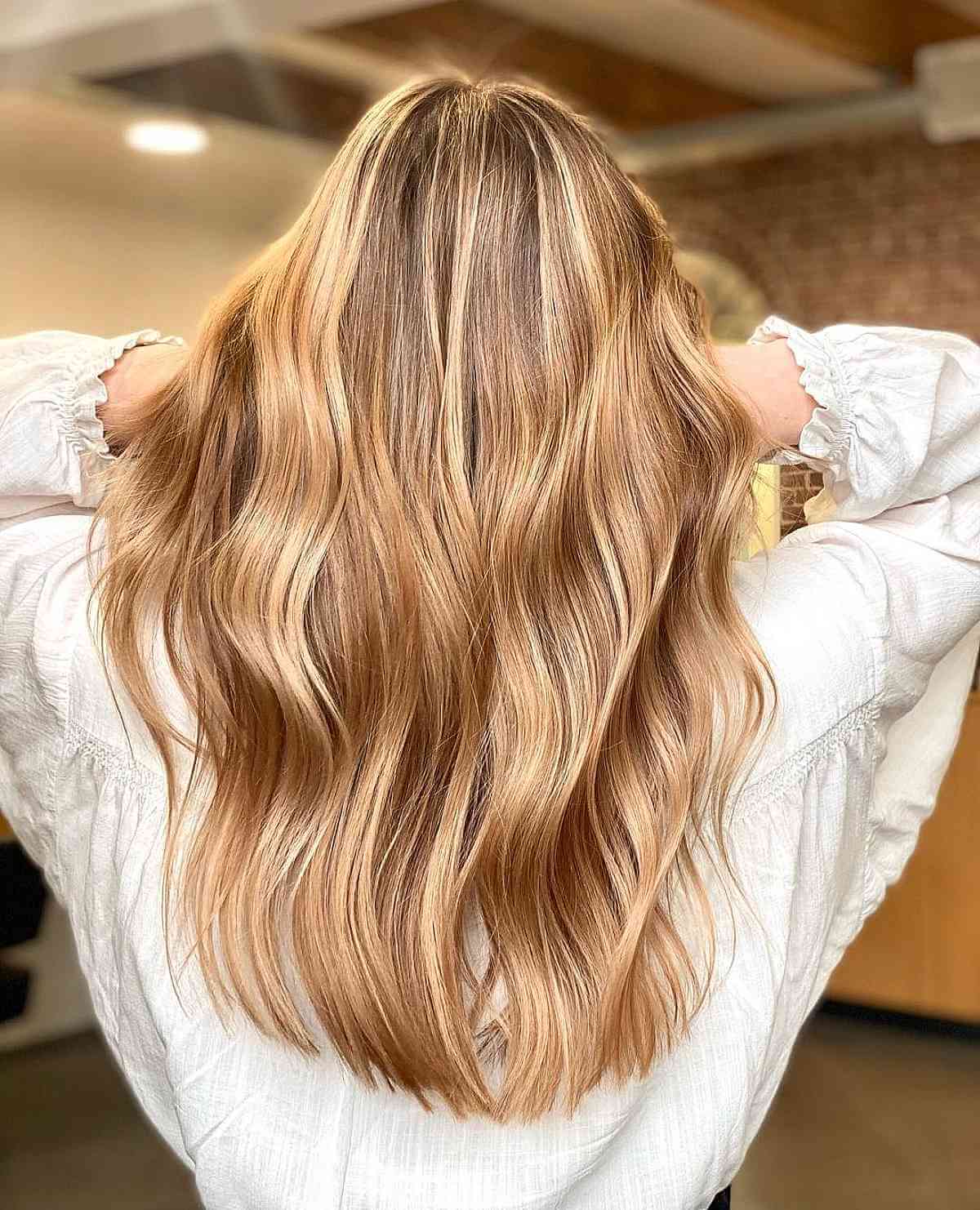 Strawberry and caramel balayage