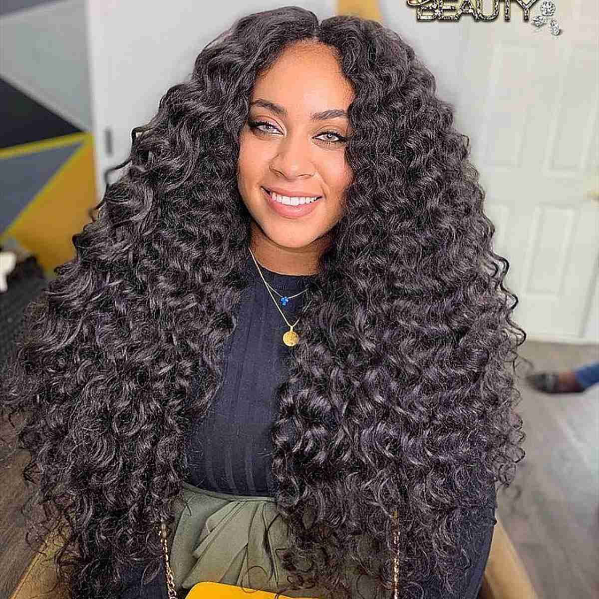 Long crochet beach waves