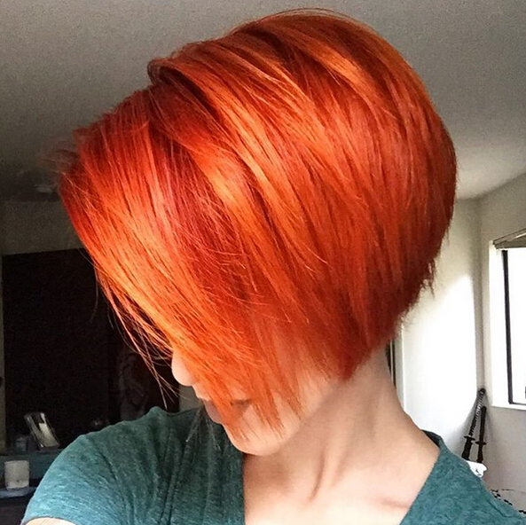 A -Line Bob Haircut with straight hair - short hair color ideas 2016