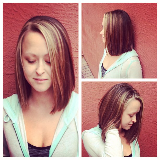 Bob hairstyle in the form of oval face shapes