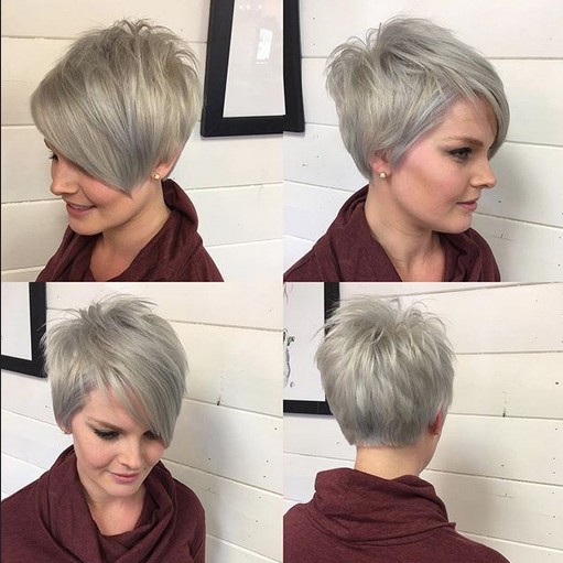A -Line Pixie Haircut - Ombre, Balayage Hairstyles for Short Spine Hair