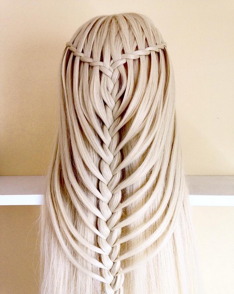 The development of a waterfall in the mermaid braid is inspired